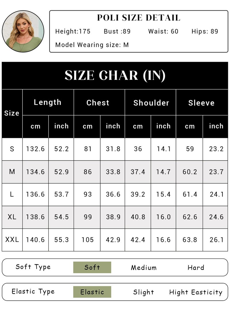 DEARCASE Maxi Dress for Women Black Large Round Neck Long Sleeves Wedding Guest A-line Plain Casual Empire Waist Flowy Party Vintage Spring Fall Winter Floor Dresses with Pocket - Image 4